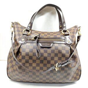 Louis Vuitton Damier Ebene Evora MM Bag | Authentic Designer Shoulder Crossbody
